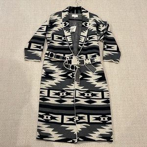 Xirena Aleck Cardigan Black Cream, Size XS